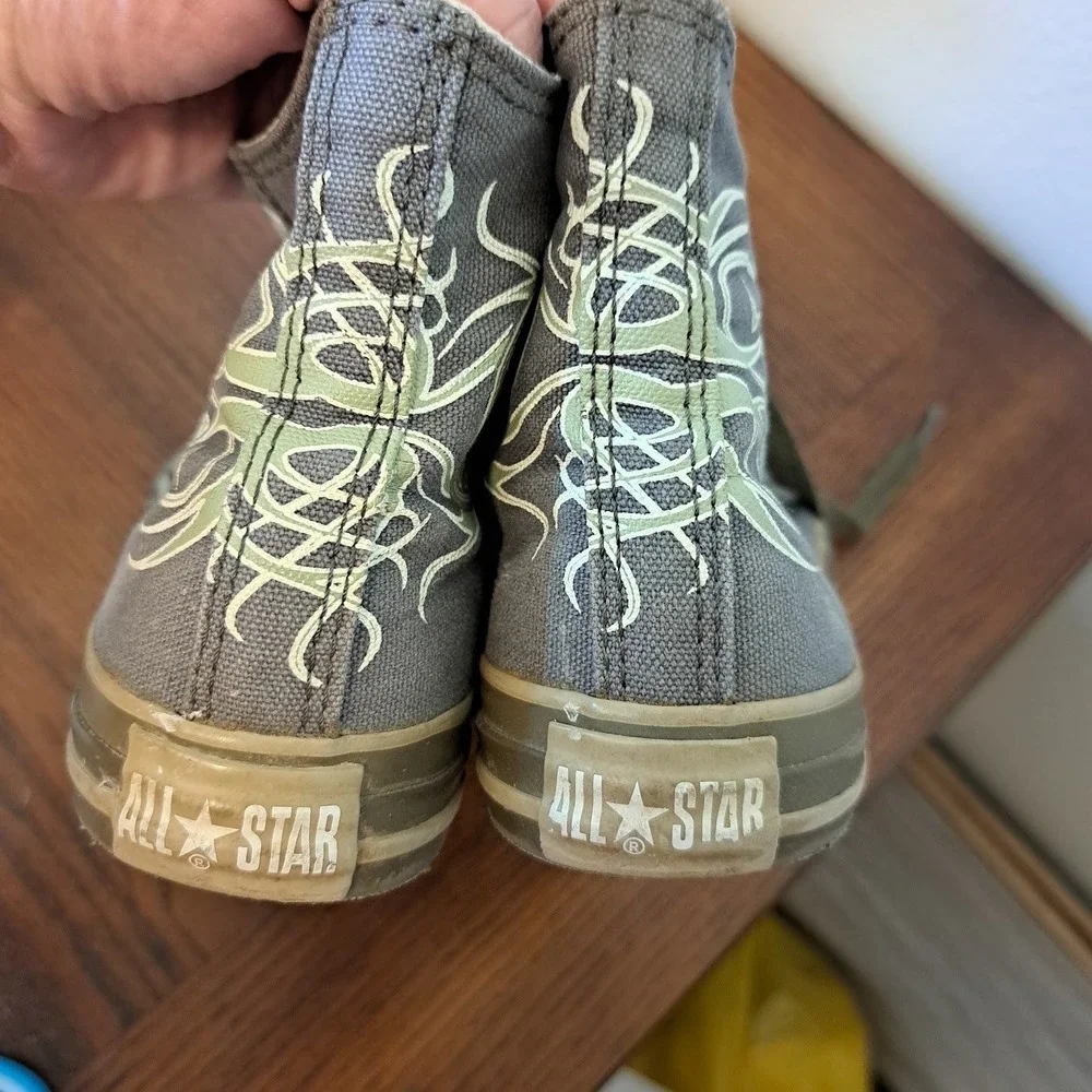Converse Chuck Taylor All Star High Top Gray Olive Tribal Kids Sneakers 3Z224 2Y